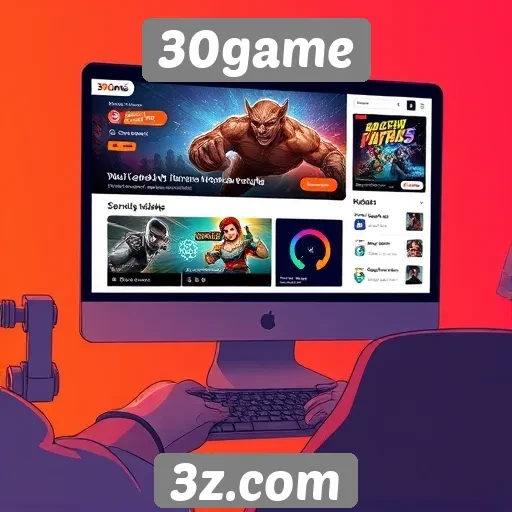 Análise da interface do usuário do site 30game