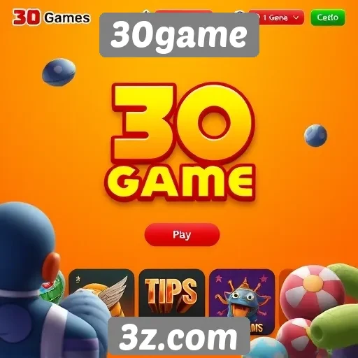 Interface do usuário do 30game é intuitiva